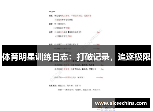 体育明星训练日志：打破记录，追逐极限